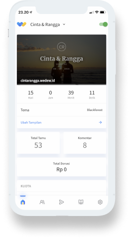 Tangkapan layar download aplikasi Wedew